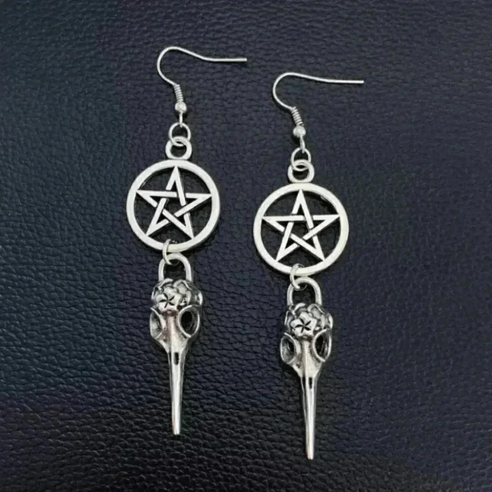 Pentagram skull Horror hot Earring